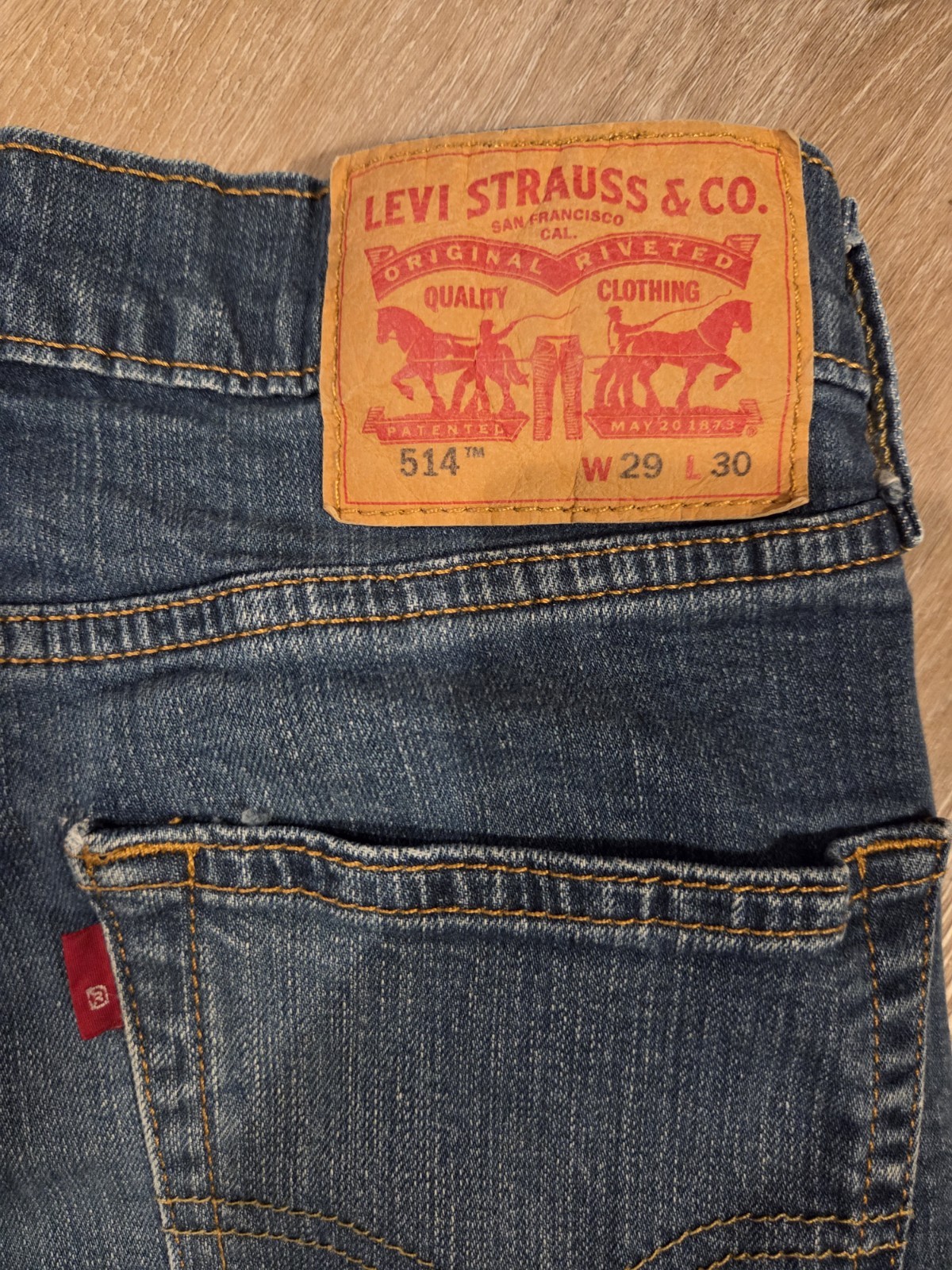Levi’s 514 Men’s 29×30 Slim Straight Jeans Blue Medium Wash Denim 5-Pocket