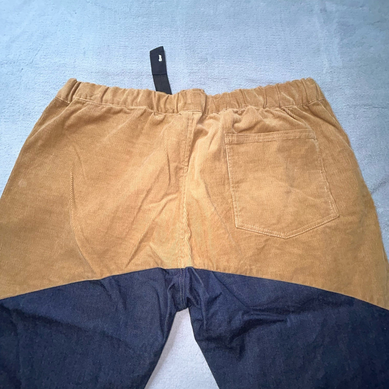 Tonbow Tokyo Jogger Pants Mens L Made in Japan Corduroy Colorblock Elastic Waist