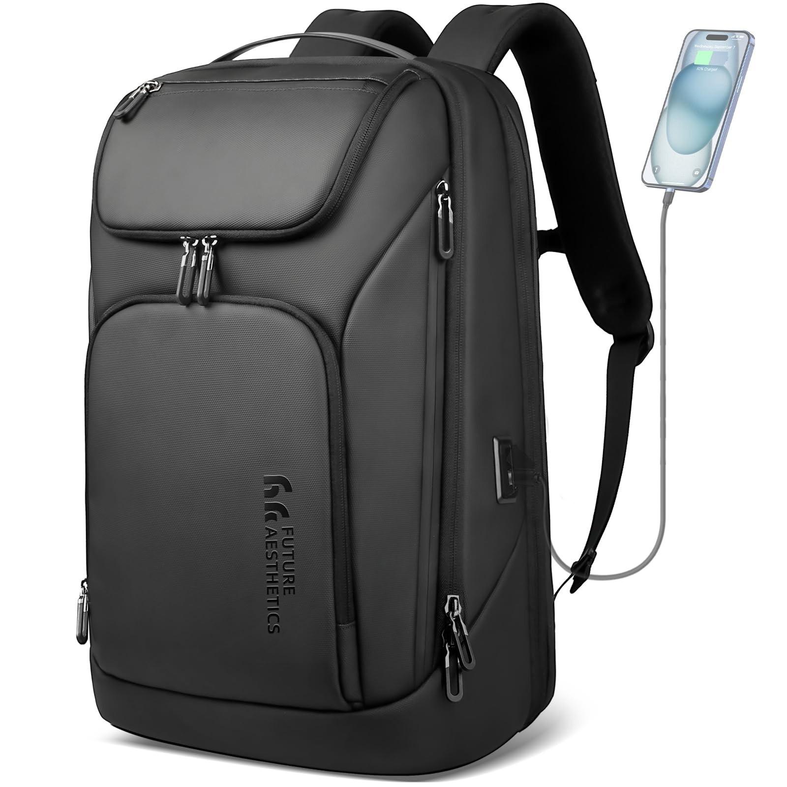 Smart Anti-Theft Business Backpack for 17.3″ Laptop, USB Charging, Water-Resista