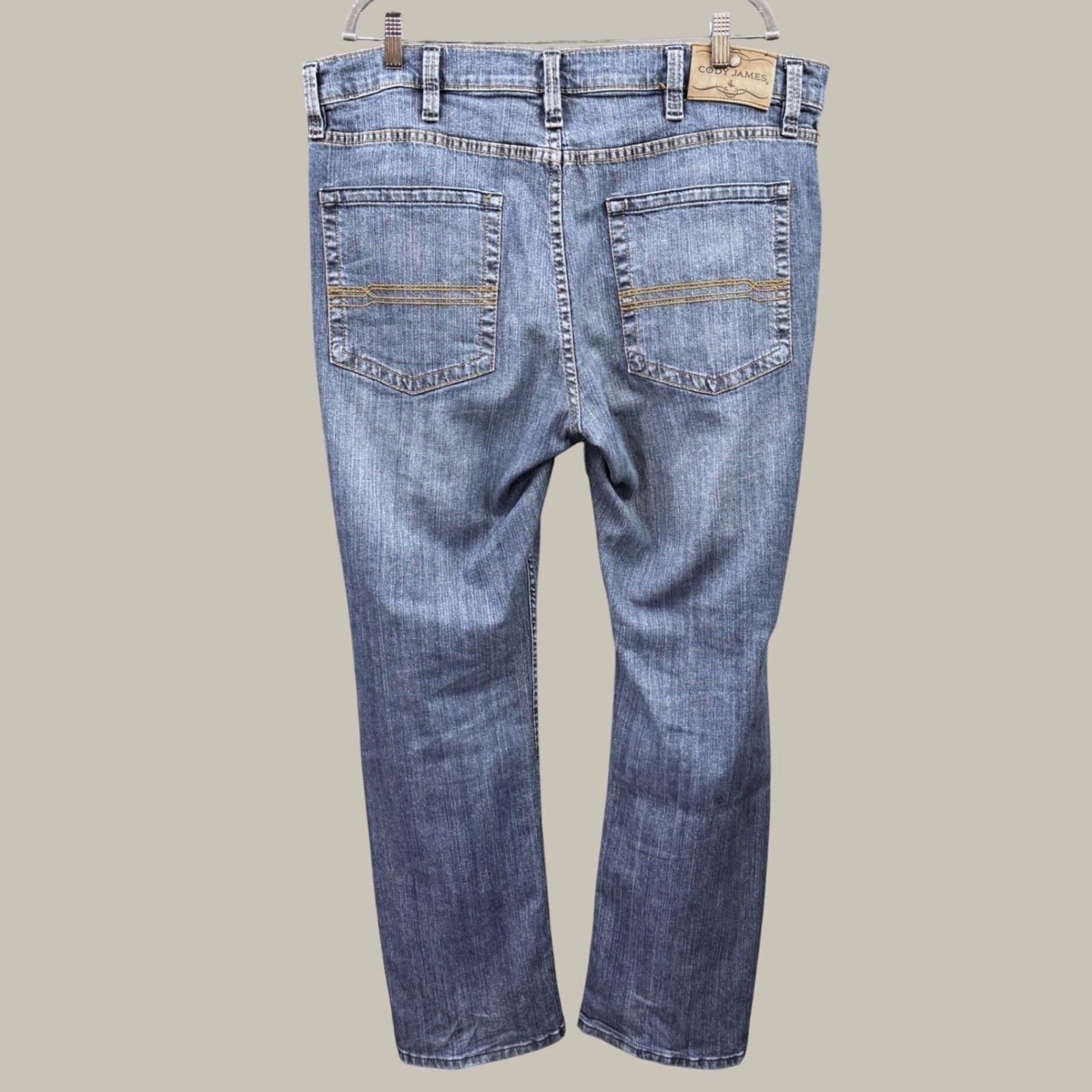 Cody James Men’s Blue Jeans 40×32 (Fits 41×32) Stretch Straight Bootcut Western