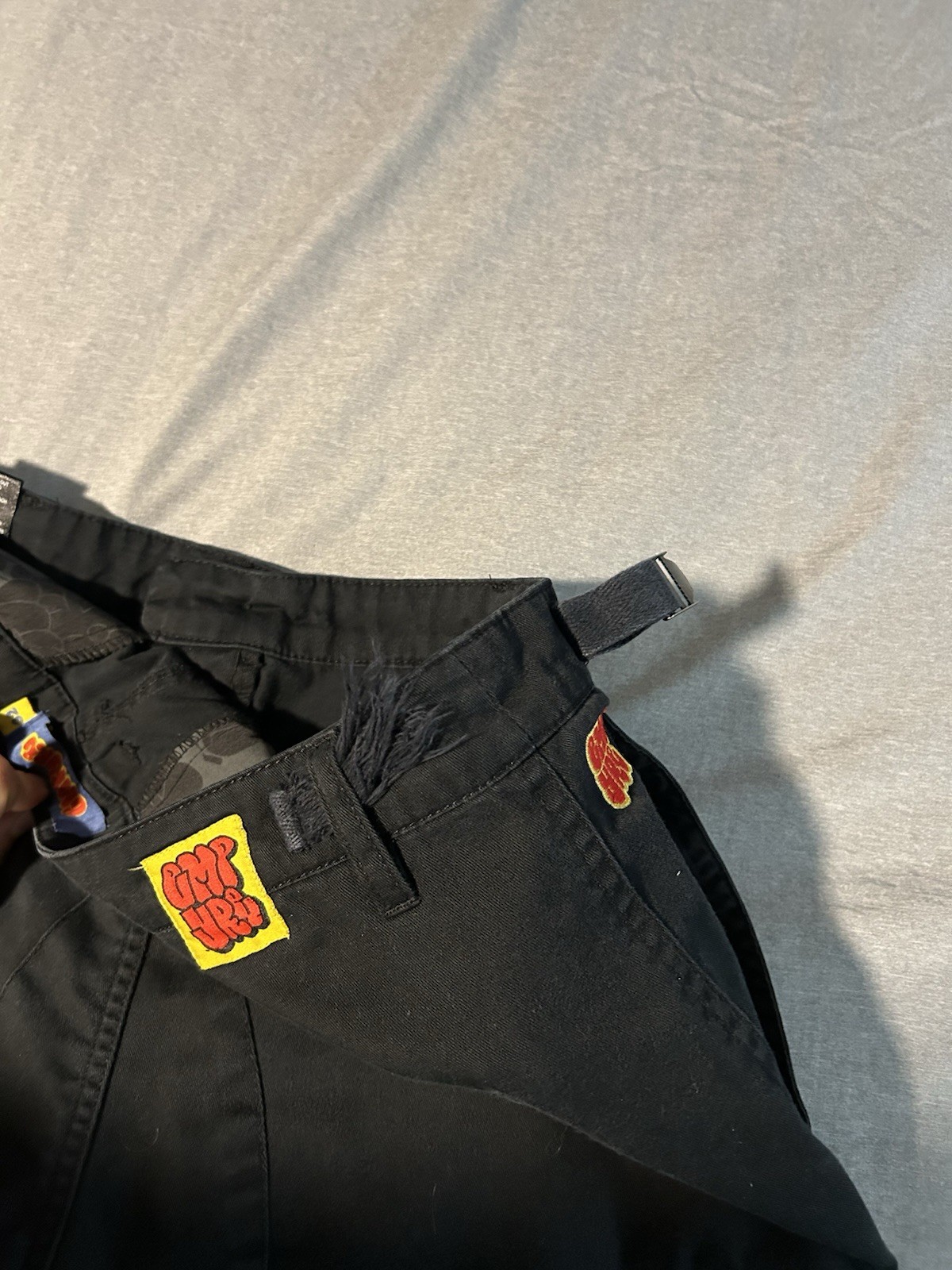Empyre Men’s Black Cargo Pants 32 Regular Relaxed Straight Cotton Canvas