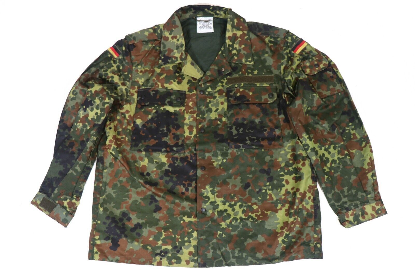 New German Bundeswehr Flecktarn Jacket Camo Military Fleck Shirt Army Woodland