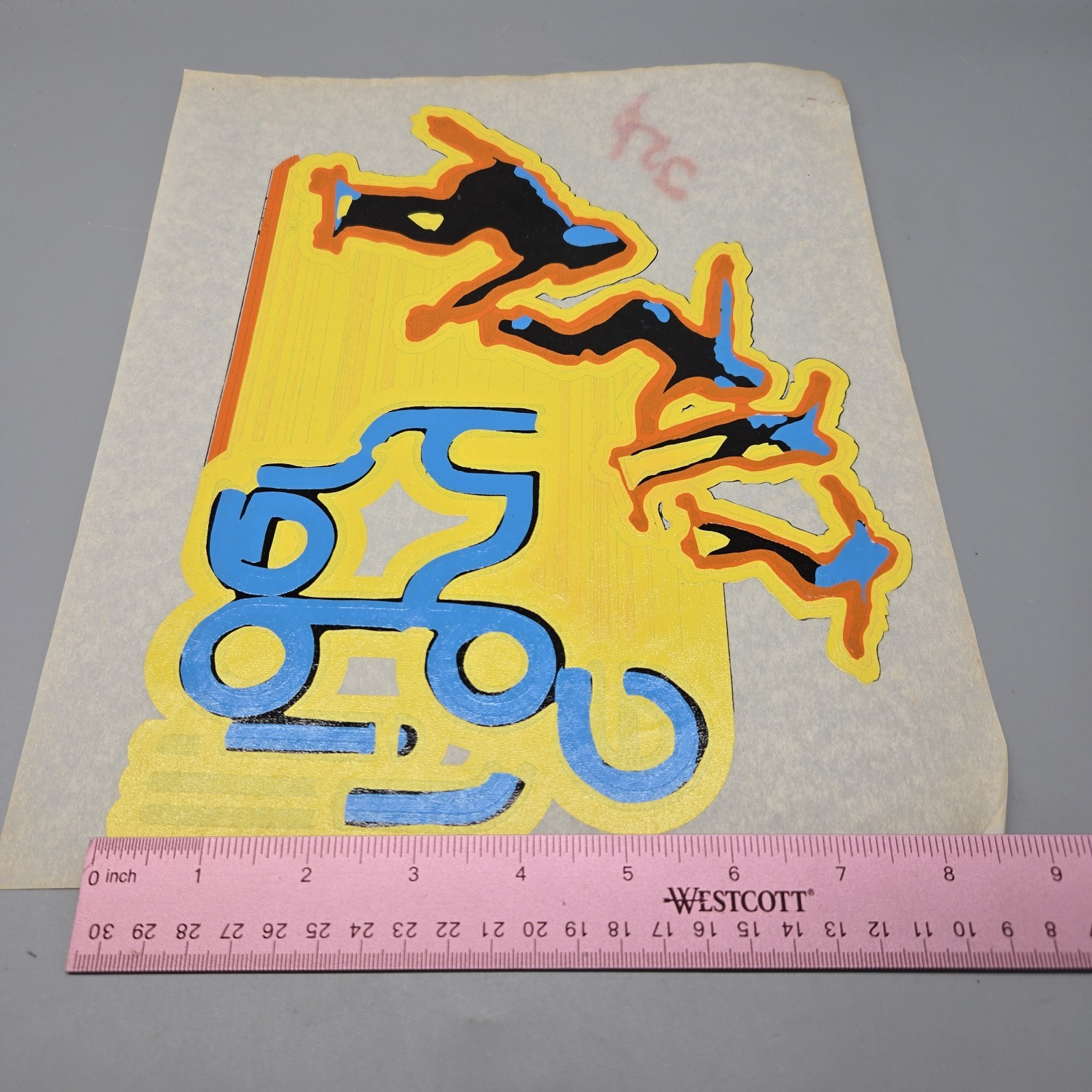 Original VINTAGE 1970s Heat Transfer Easy Rider Skateboard Iron On