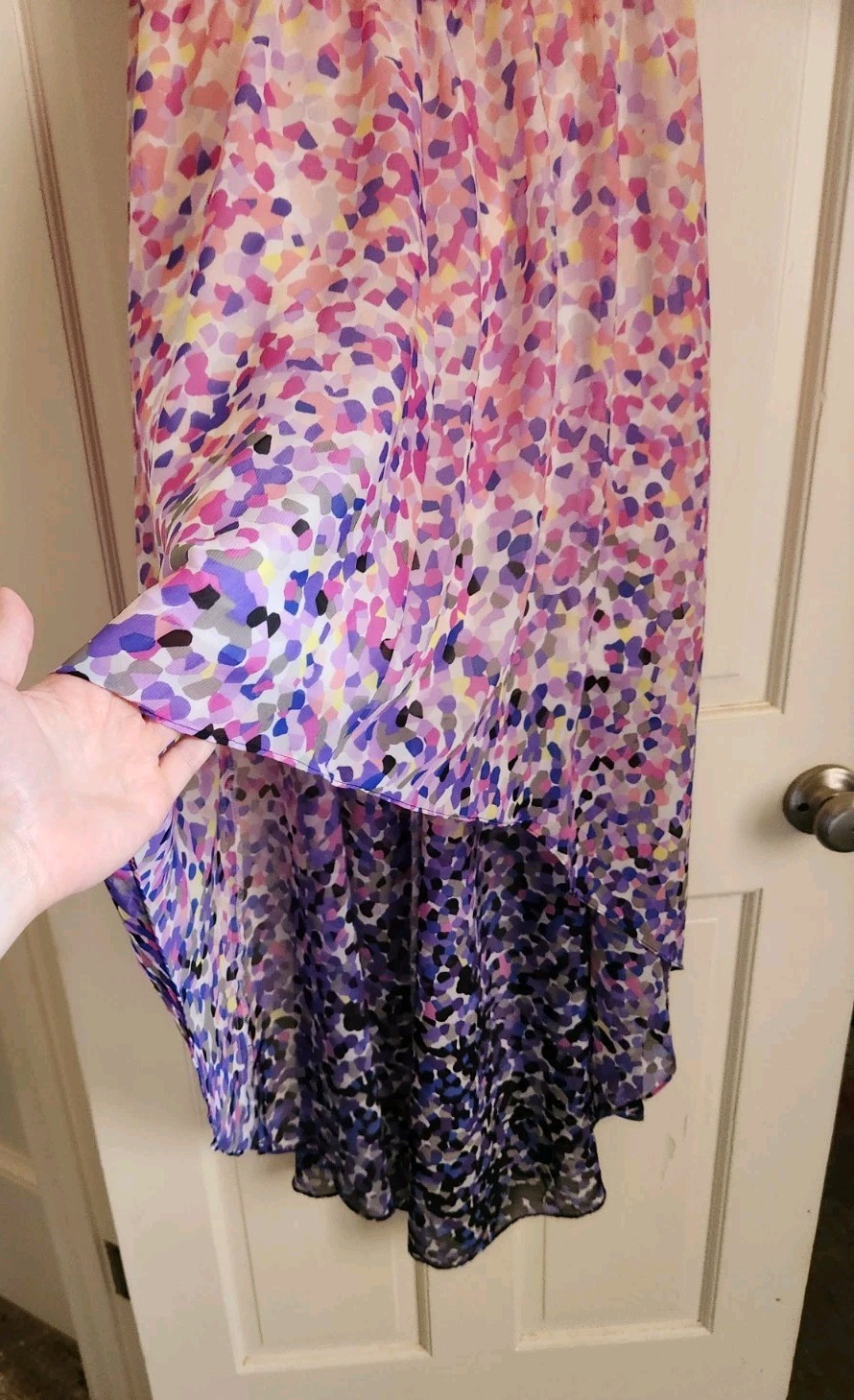 Wedding Guest Graduation High Low Feminine GUESS 6 Sundress Sweetheart Smocked