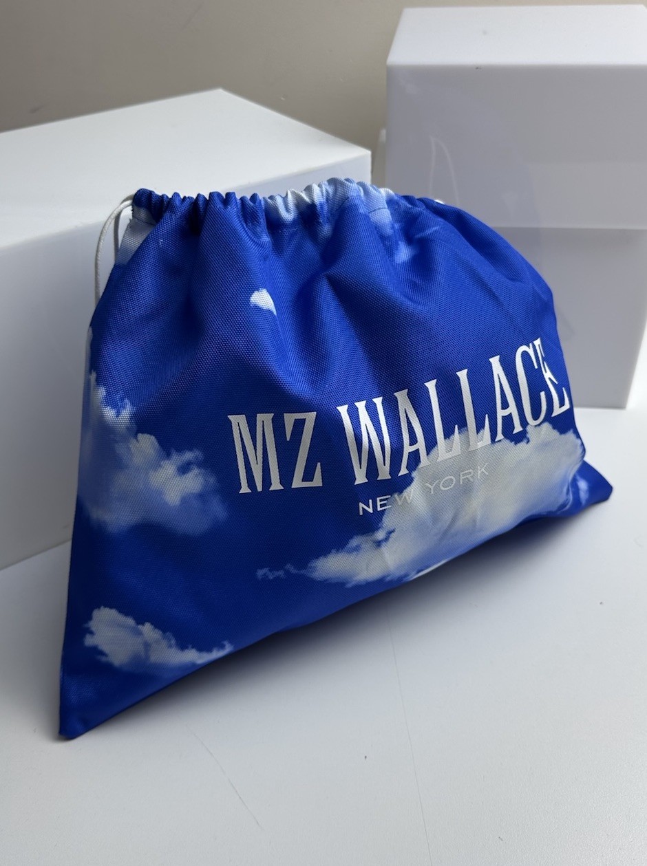 MZ Wallace Cloud Print Dustbag Drawstring Closure 11×14.5 inches Travel Bag