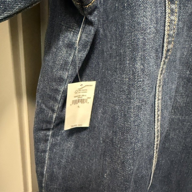 Gap Women’s Mid-Thigh Oversized Denim Jean Jacket Size L Blue 31″ Length NWT