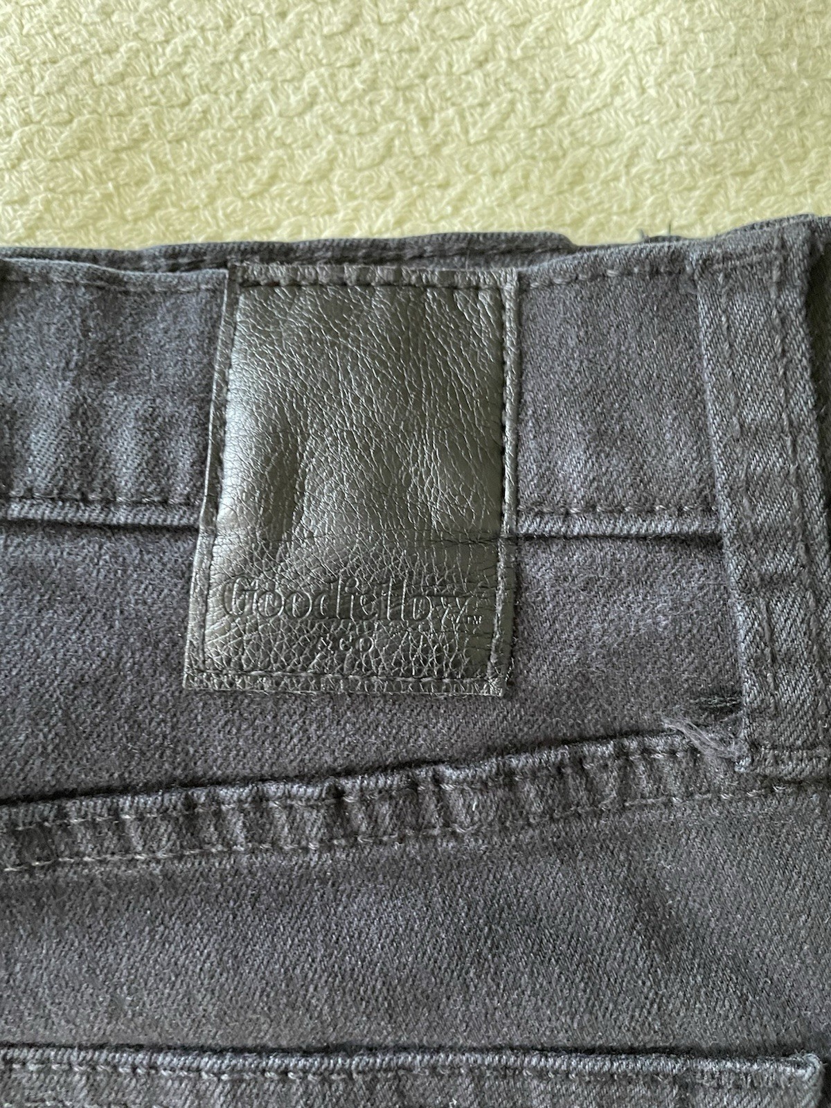 Goodfellow & Co Men’s Total Flex Straight Fit Dark Wash Black Denim Jeans