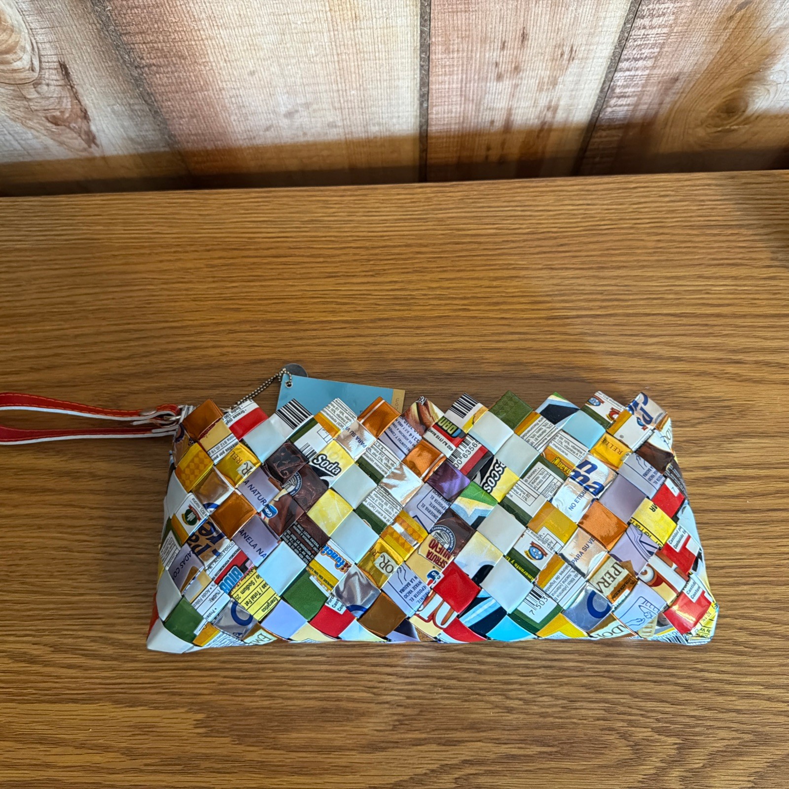 Nahui Ollin Hand Made Candy Wrapper Clutch/Wristlet Purse NWT
