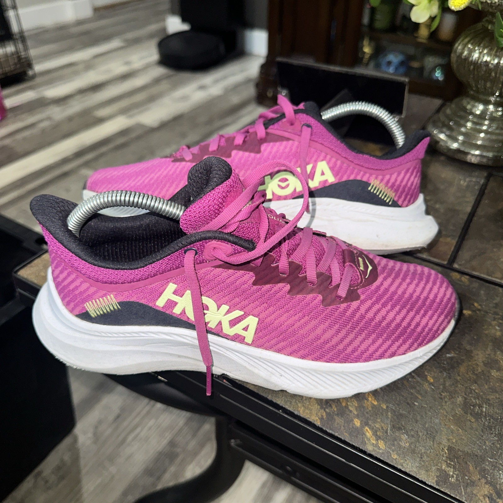 Hoka One One Shoes Womens 8 Solimar Festival Fuchsia Purple Running Sneaker