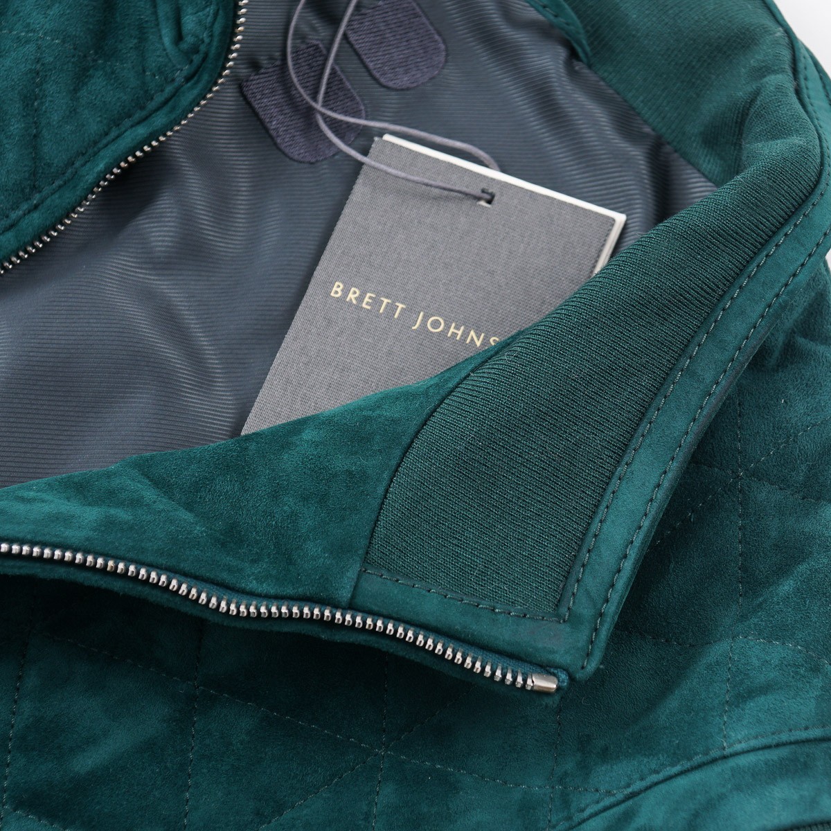 Brett Johnson Quilted Cashmere Calf Suede Leather ‘Portofino’ Vest M (Eu 50) NWT
