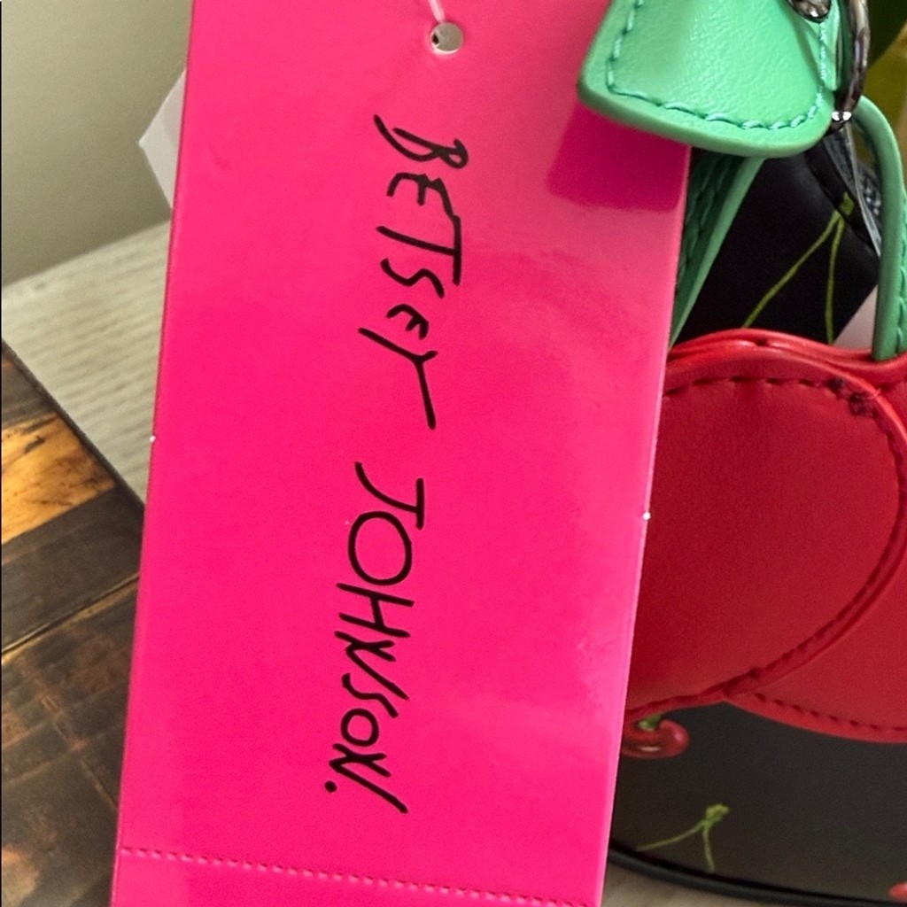 Betsey Johnson XO Northy Cherry Print Crescent Shoulder Bag NWT Cherry Charm