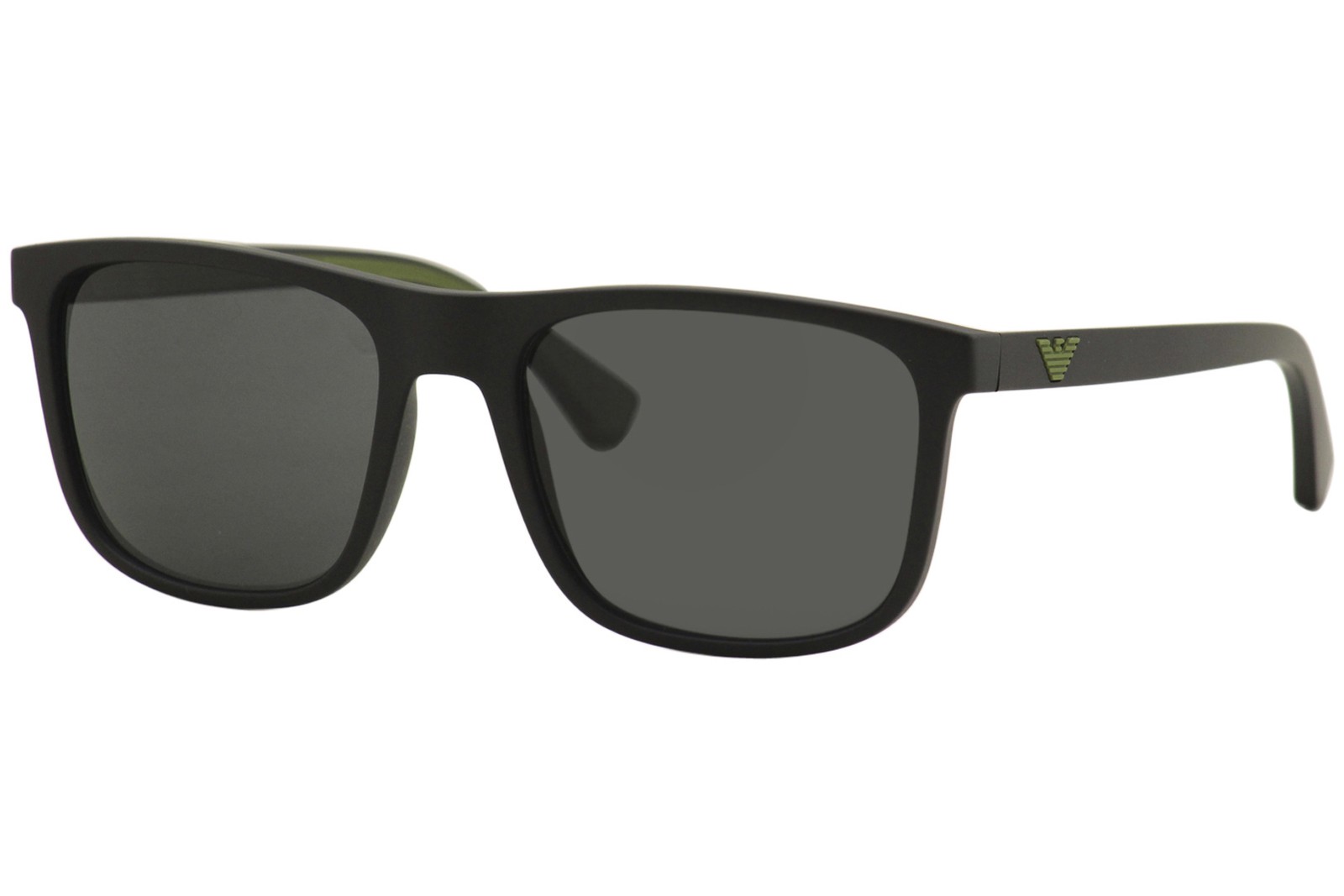 Emporio Armani Men’s EA4129 EA/4129 5042/87 Matte Black Square Sunglasses 56mm