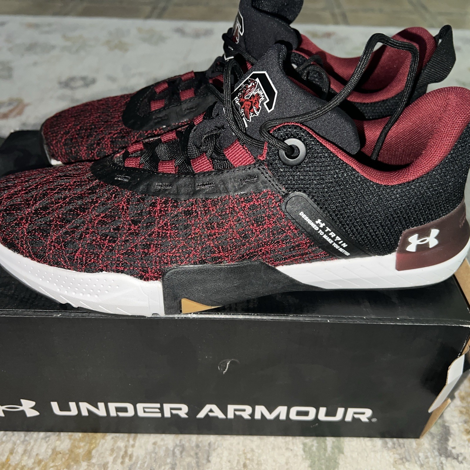 Under Armour UA Spawn 5 South Carolina Gamecocks Shoes both pairs in excellent