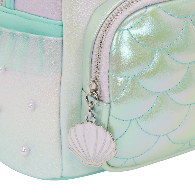 (HOTDEAL⏰🔥🏷️) Loungefly The Little Mermaid Iridescent Pearl Mini Backpack