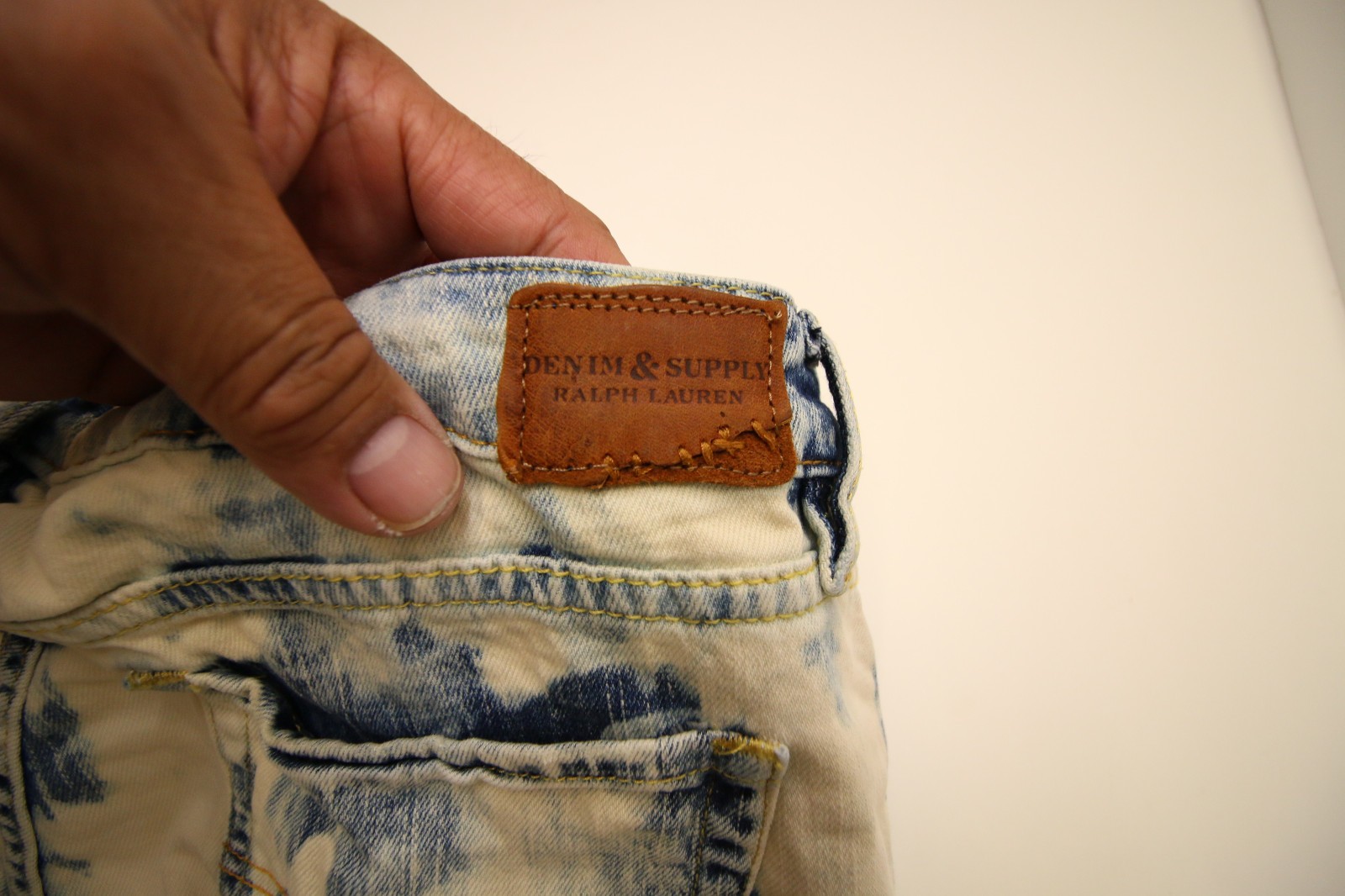 Denim & Supply Ralph Lauren Bleached Skinny Jeans Womens 32 34″Waist STAINS READ