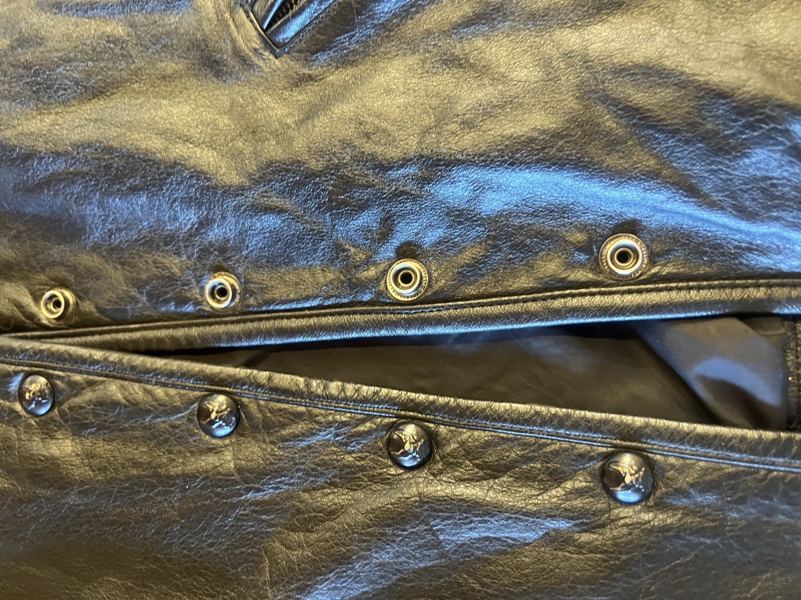 Womens Harley Davidson leather jacket Large Vintage,Fitted, Lace Up, Snap Front