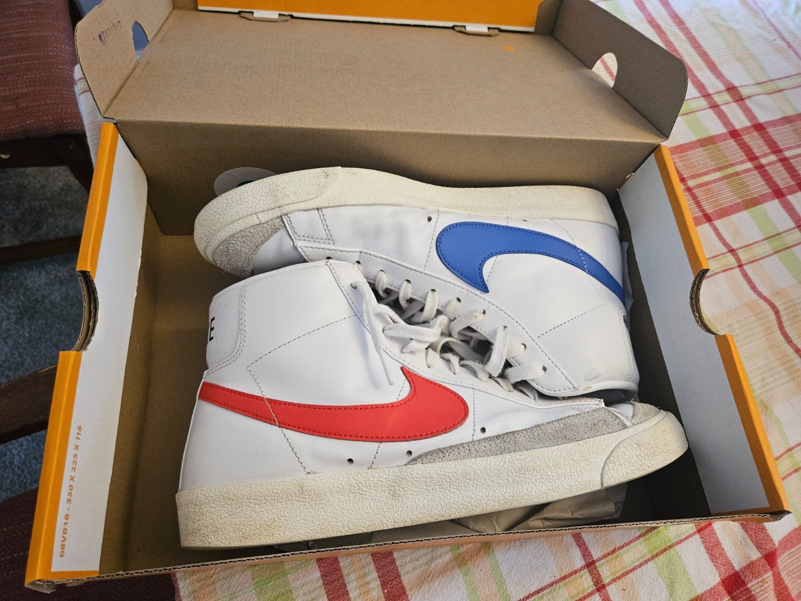 Size 10 – Nike Men’s Blazer ’77 Vintage Mid White Blue Red