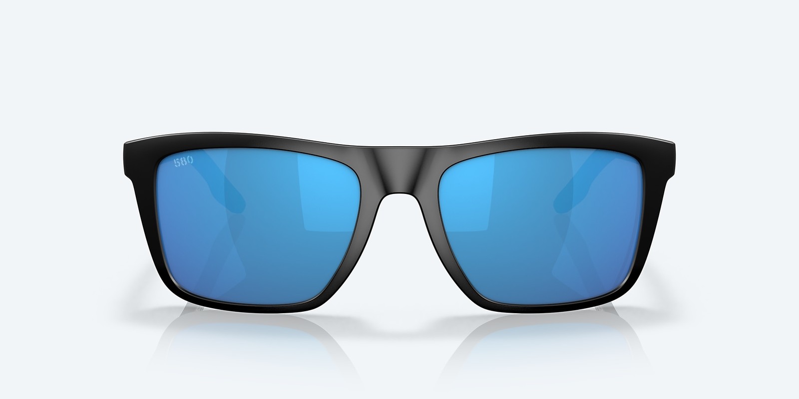 Costa Del Mar Mainsail Matte Black/Blue Mirror 580G Polarized 55 mm Sunglasses