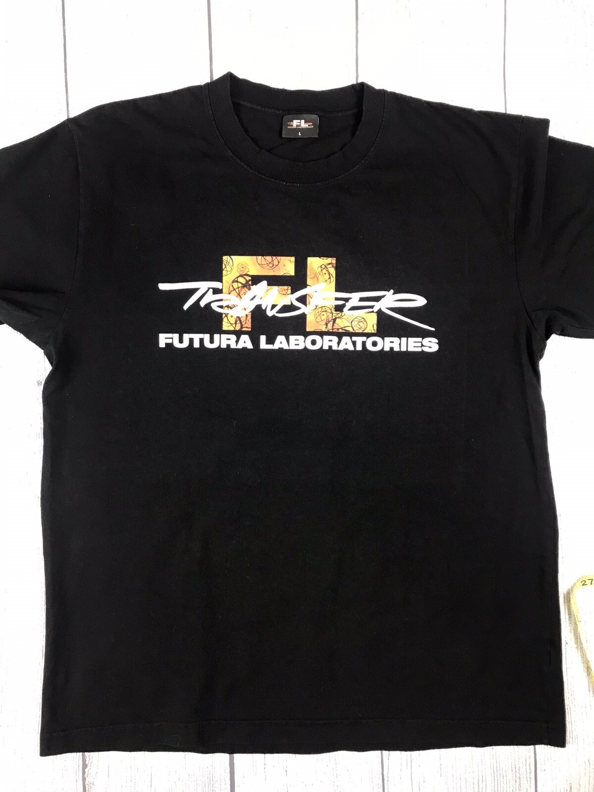 VGC! Futura Laboratories Transfer Graphic T-Shirt Black Sz Large