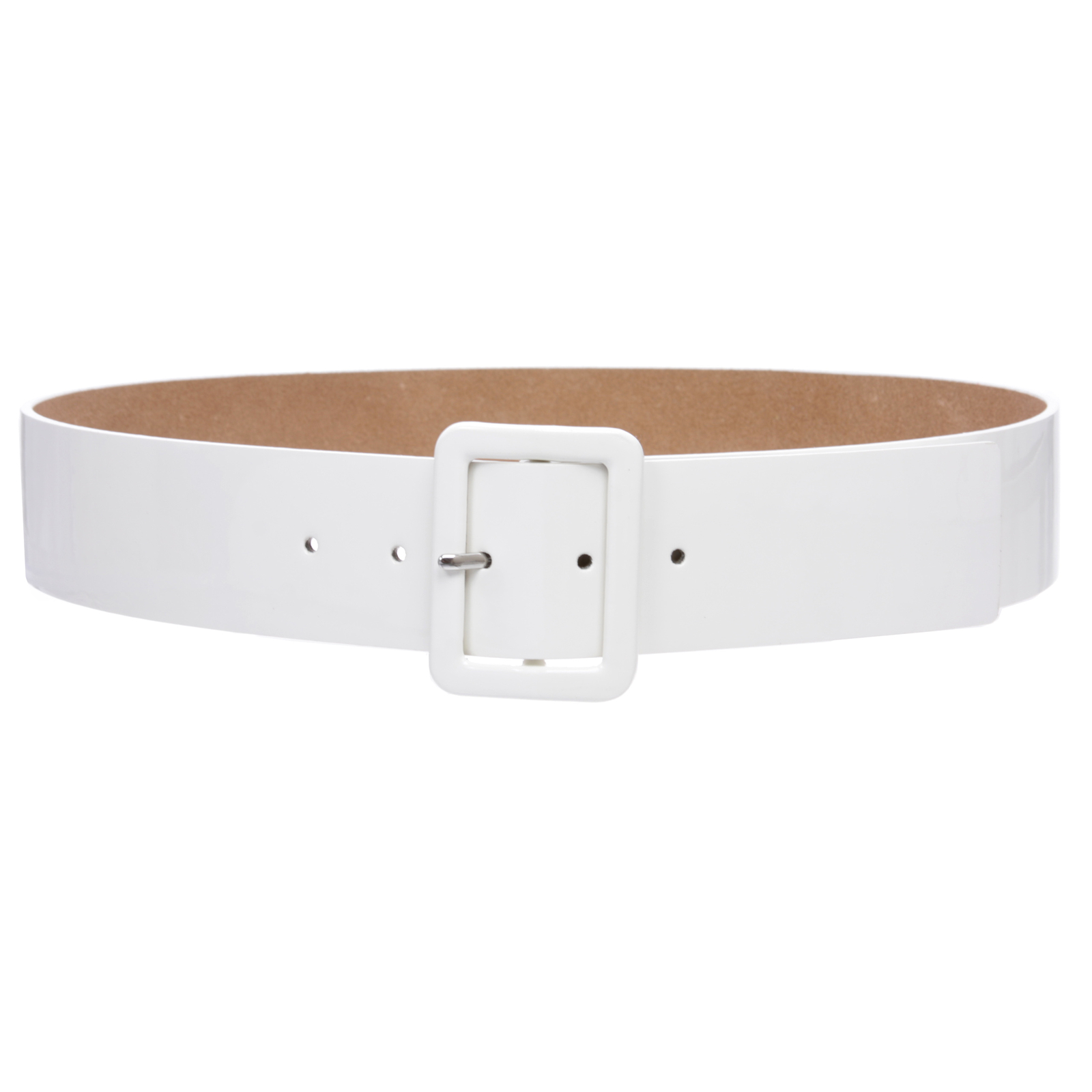 Women’s High Waist Patent Leather Wide Fashion Square Belt