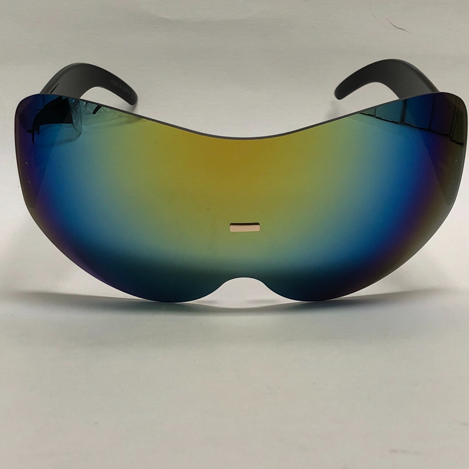 Futuristic Shield Sunglasses Mirrored Lens Visor Goggle Fashion Shades Lentes