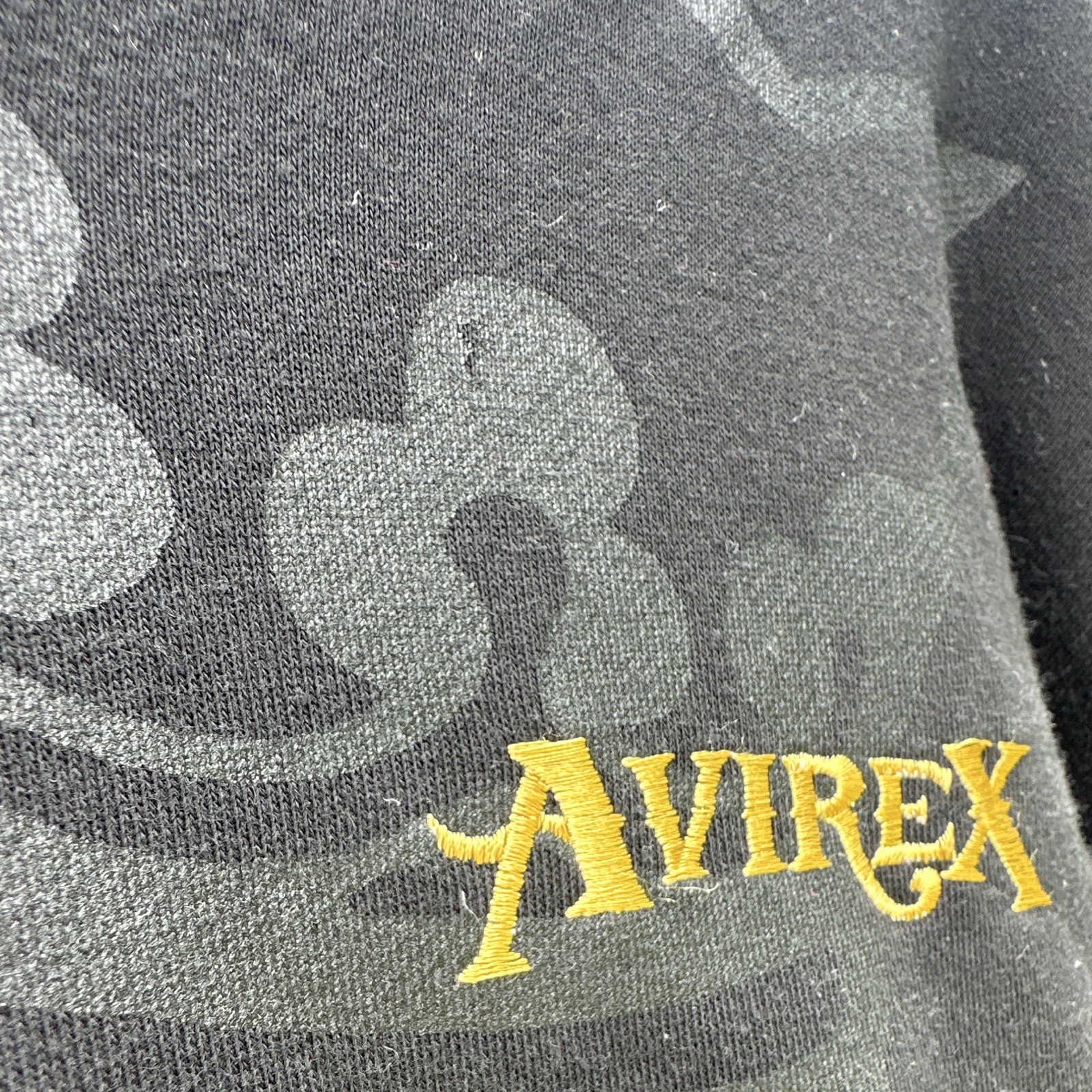 Avirex Men’s Black Full Zip Hoodie King of Spades Graphic Embroidered 3XB