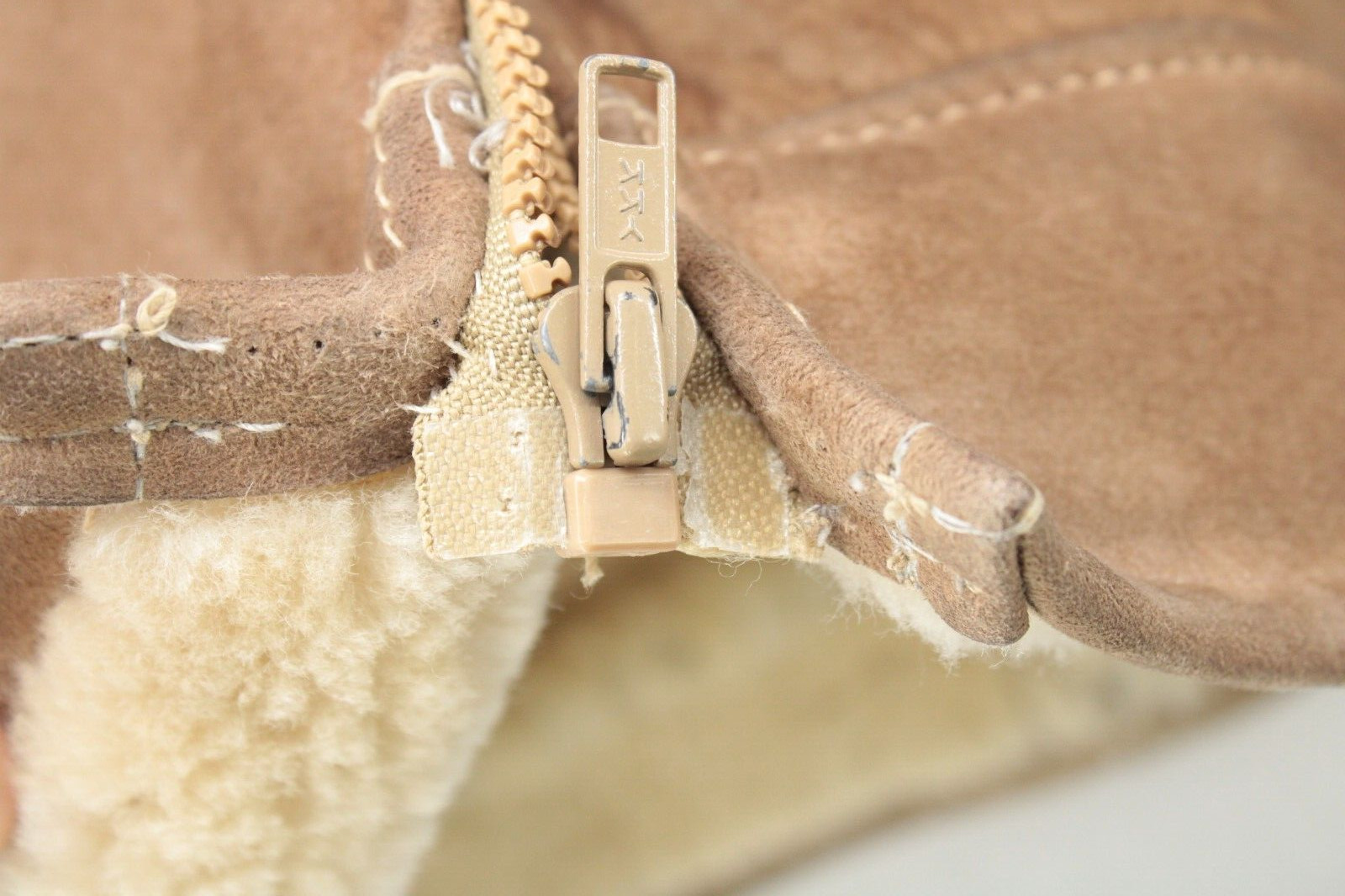 VTG Sheepskin Shearling Suede Coat Jack Henry Yellowstone Cabincore Men L 42 Tan