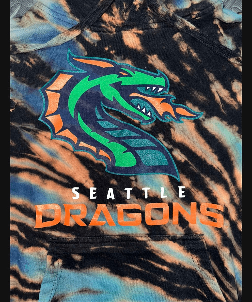 Seattle Dragons XFL Tie-Dye Hoodie