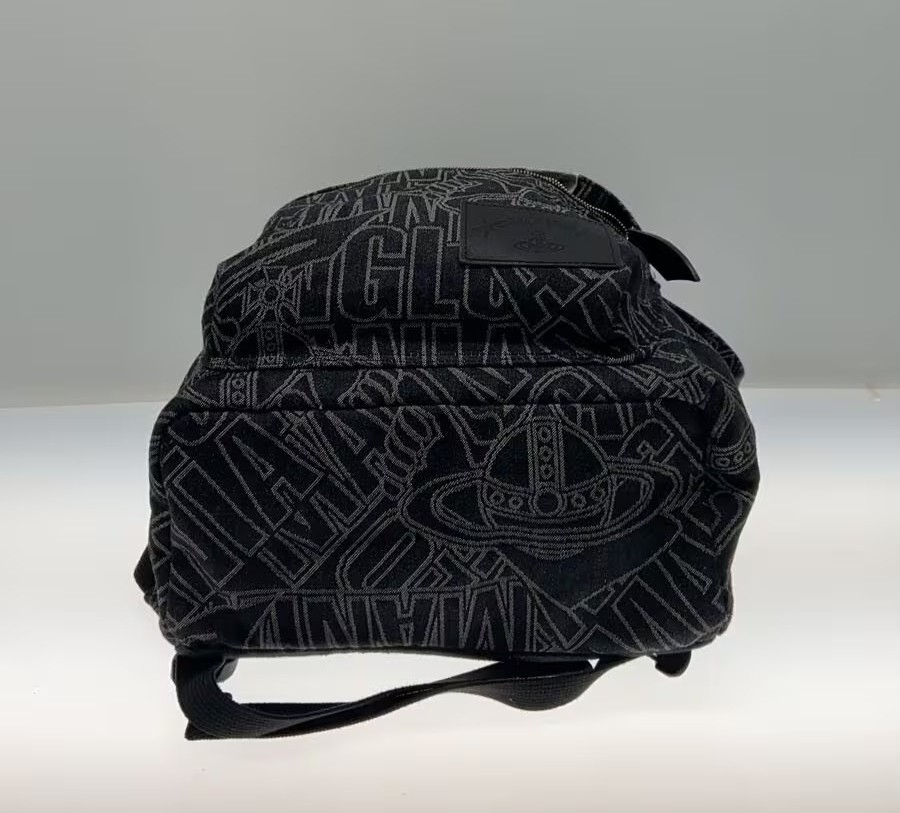 Vivienne Westwood Anglomania Backpack Black Canvas Nylon Women Rucksack