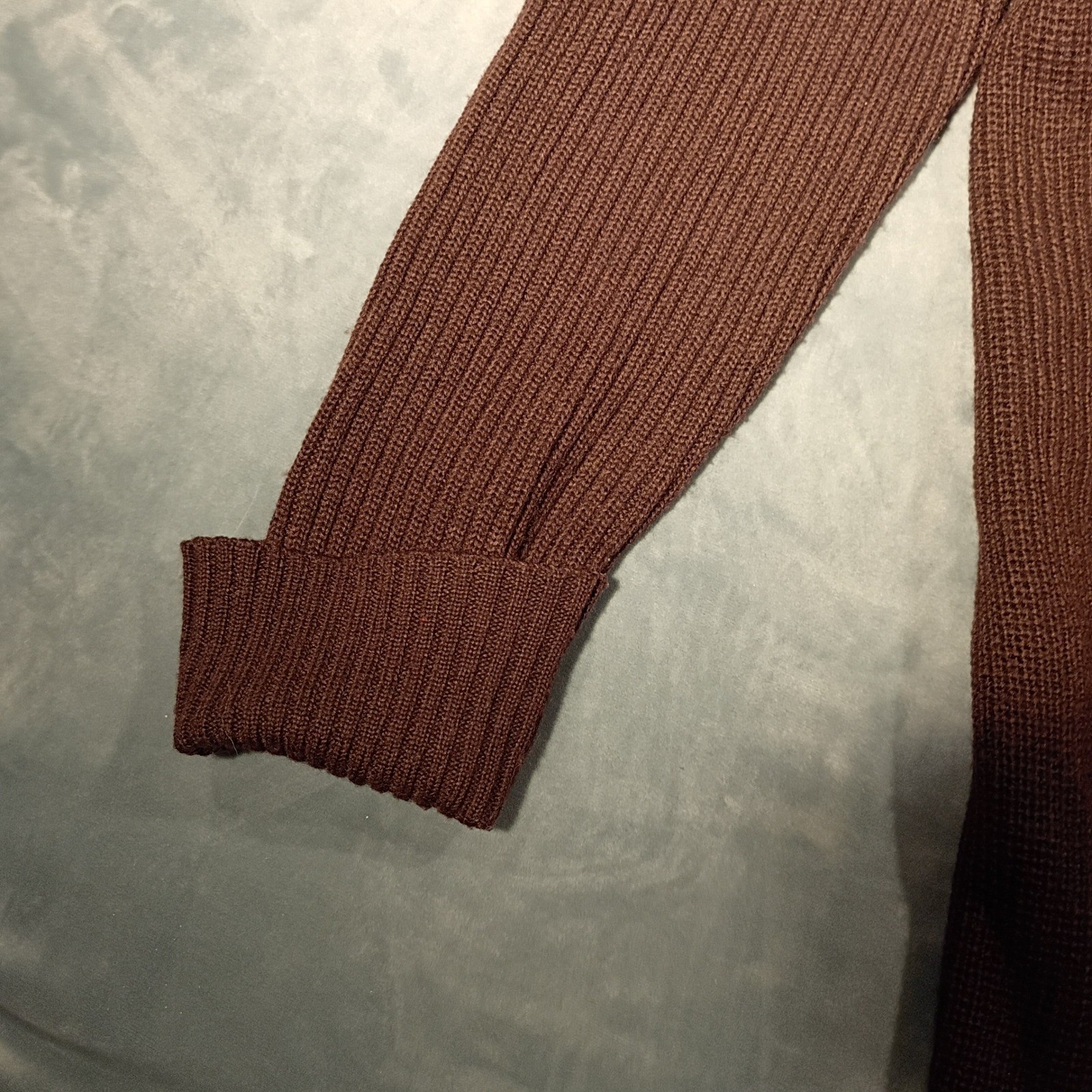 Jaclyn Smith Classic Plus Brown Faux Suede Front Zip Wool Blend Sweater 1X