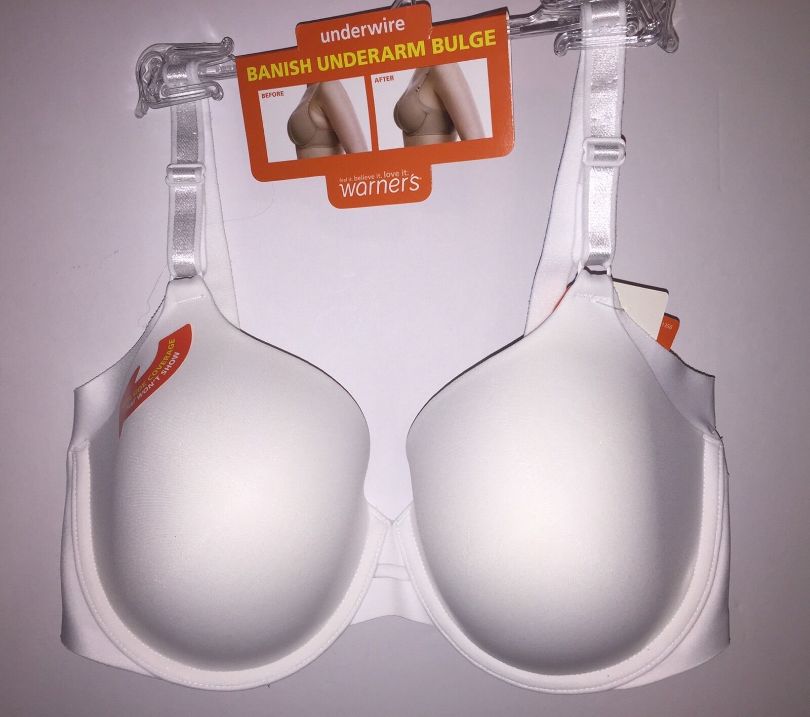 Warner’s Bra Underwire Full Coverage Side Smoothing Support No Side Effects 1356