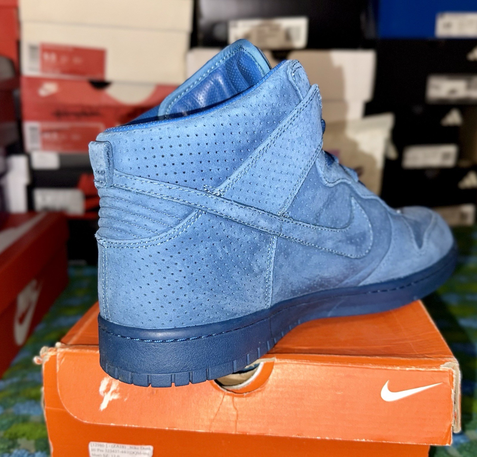 Nike Dunk Premium High DQM Industrial Blue Suede 12m 2008 323437-441