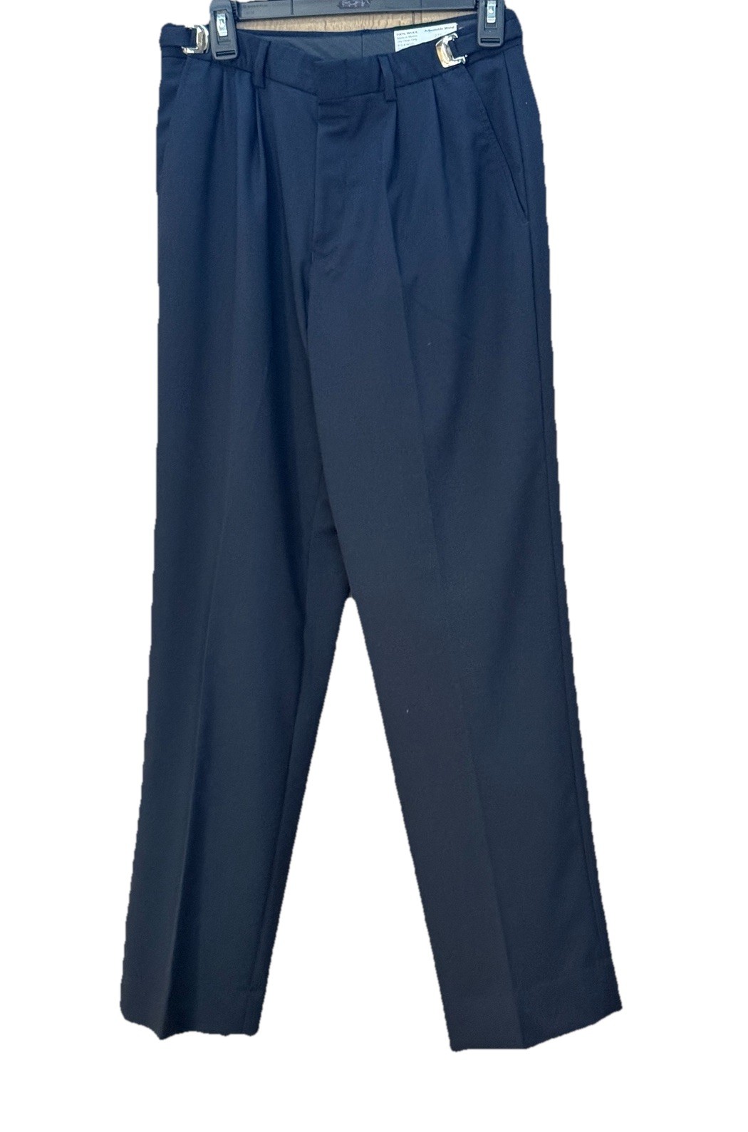 Men’s classic pleated dress pants,Adjustable Waist 100% Wool 27S , 28S, 29S