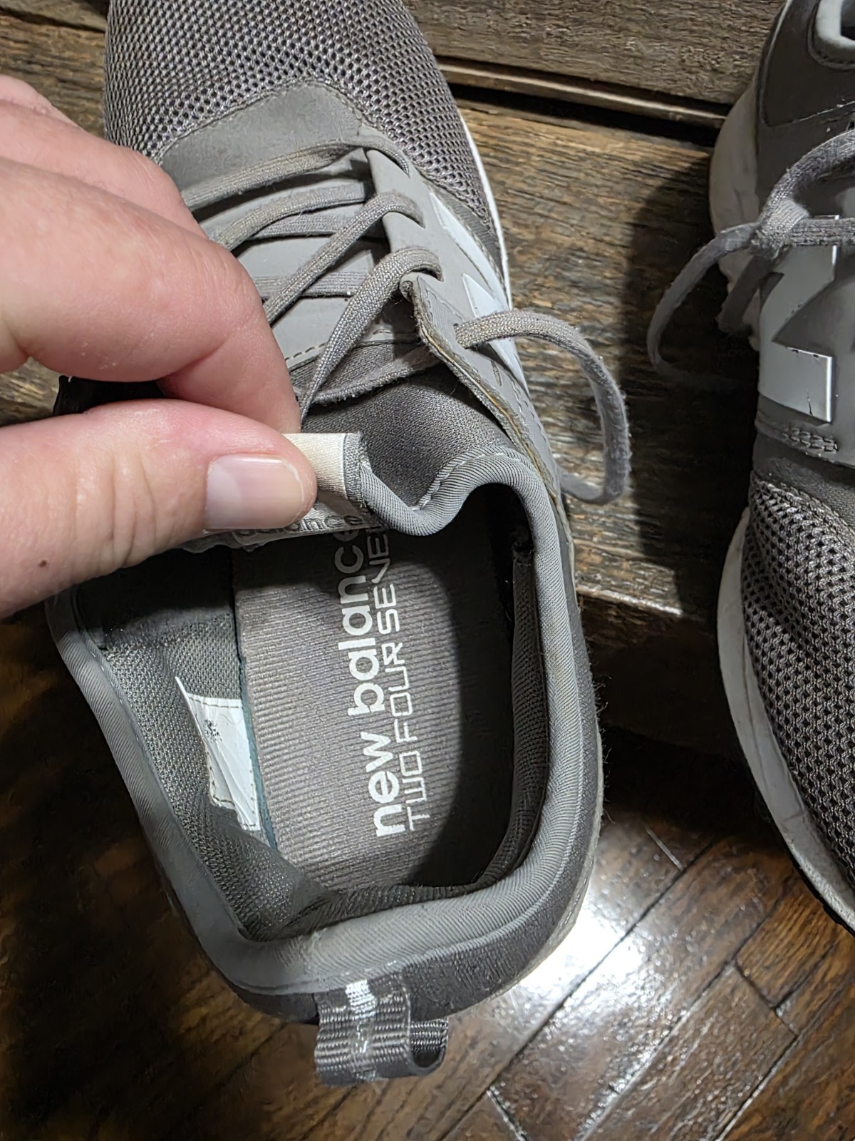 Mens New Balance 247 Classic Lifestyle In Gray And White Mesh Synthetic Leather