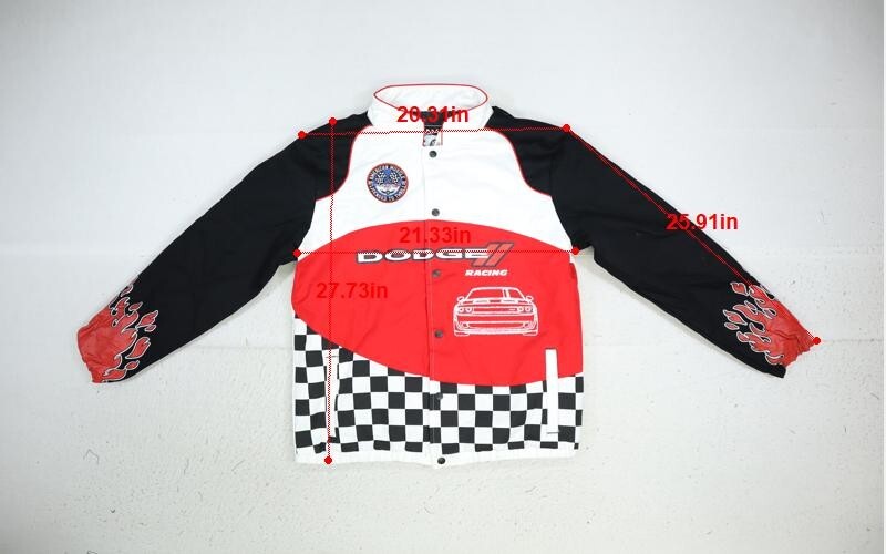Dodge x Reason Limited Edition Collaboration Snap Button Front Speedway Jacket L