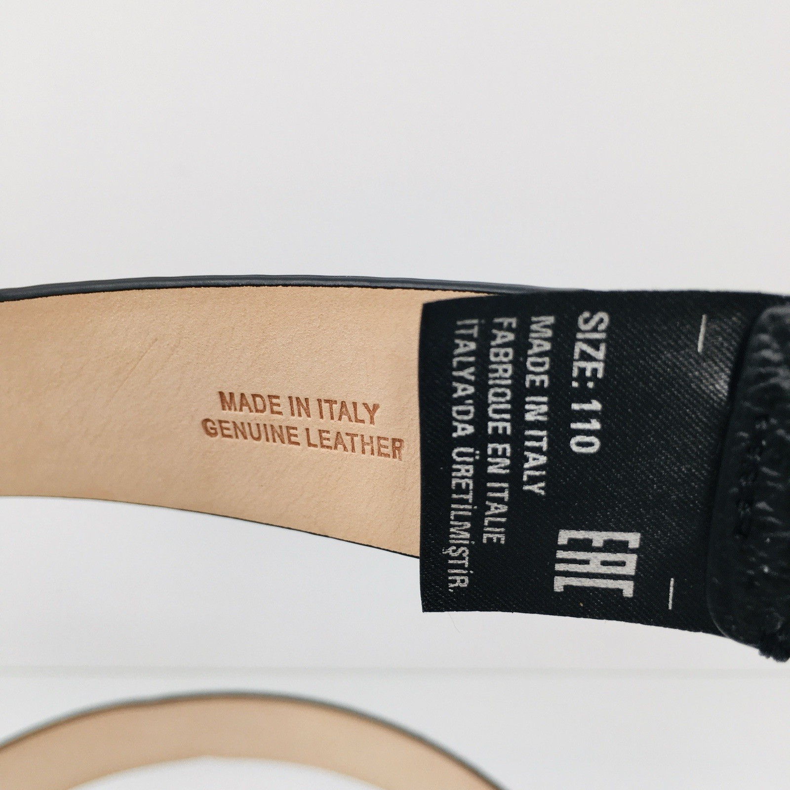 Maison Margiela SA1TP0005 P5872 T8013 Black Leather Belt