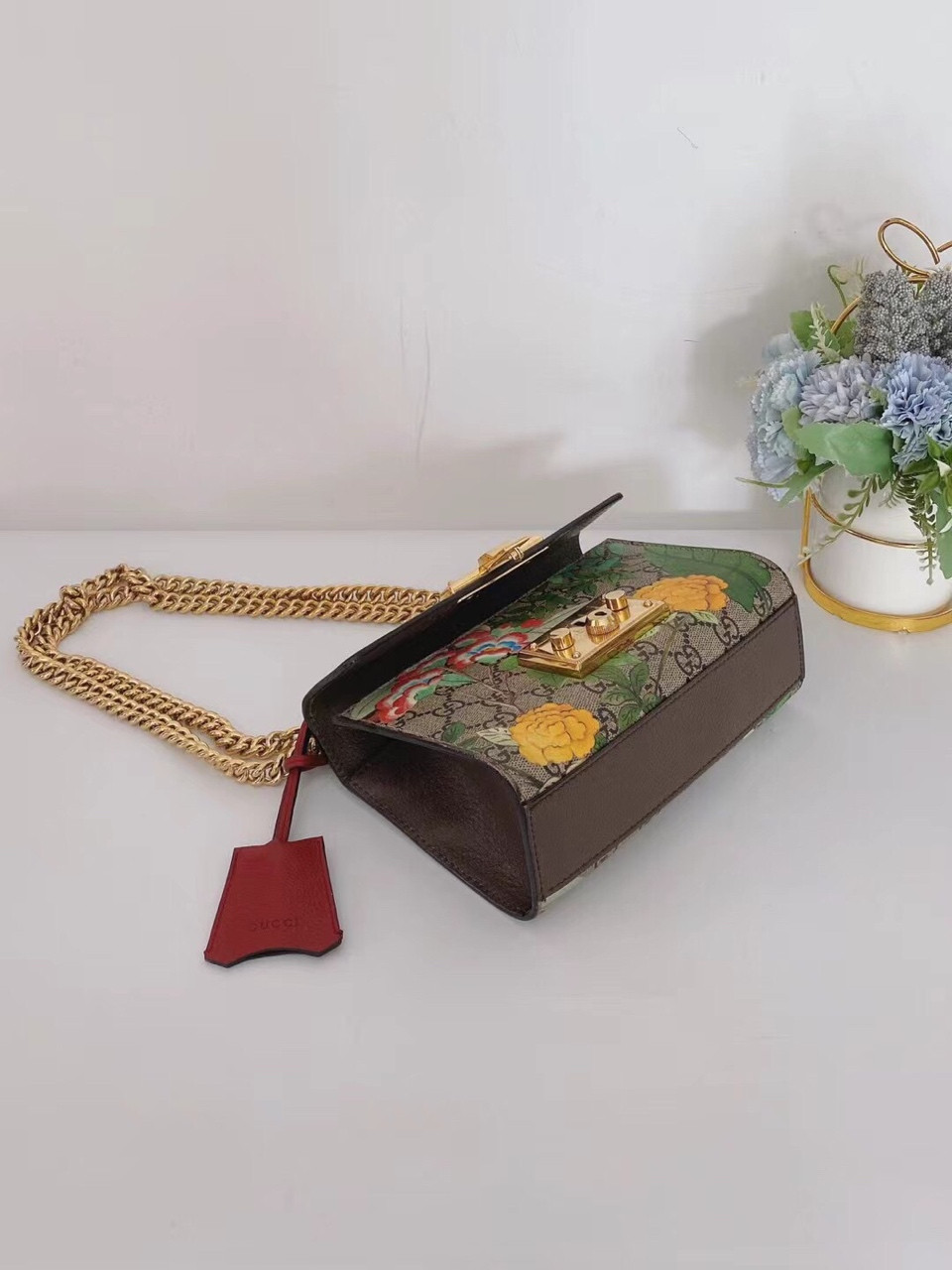 Authentic Gucci Padlock Floral Limited Edition Coated Canvas Crossbody Bag eBay