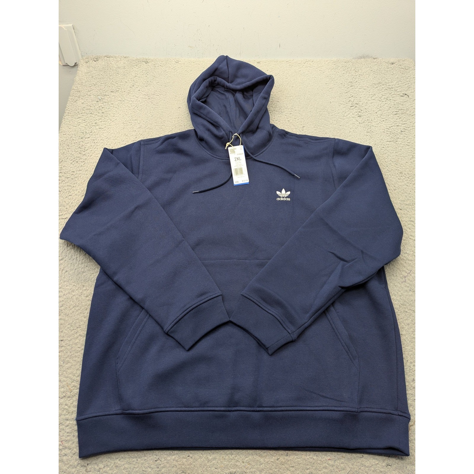 Adidas Originals Essentials Hoodie Mens 2XL Night Indigo Navy Blue IY4929 NWT