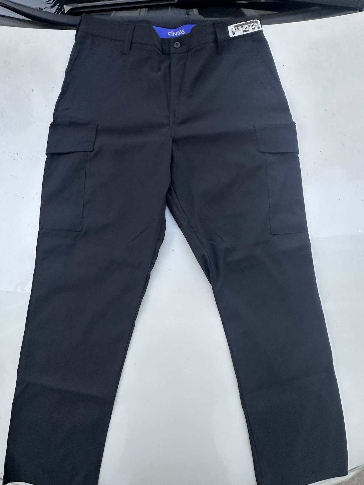 Lot Of 2 Cintas Comfort Flex PRO Cargo Work Pants Size 40×30 Black #23270-35