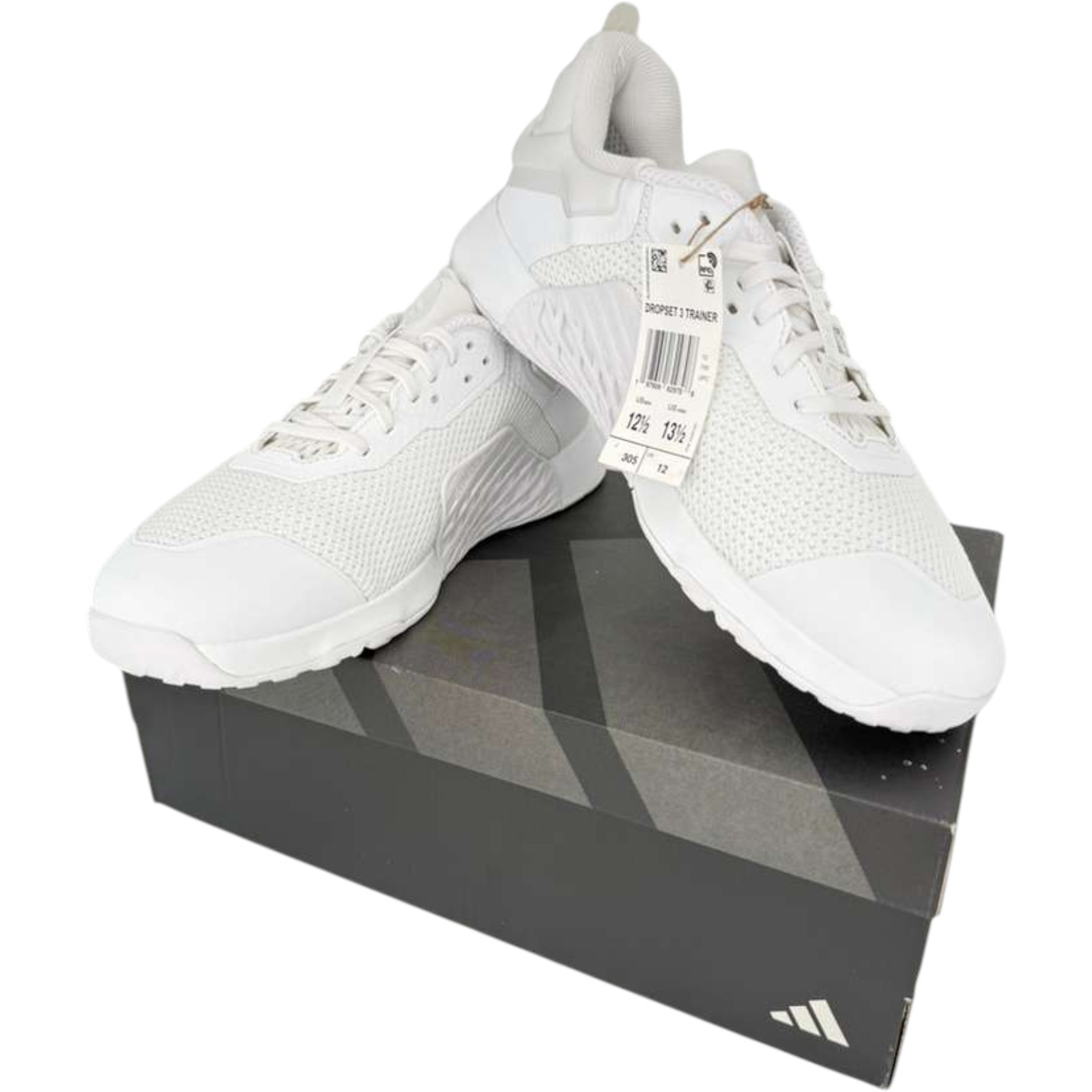Adidas Dropset 3 Trainer Shoes White US Mens Size 12.5 NEW WITH BOX
