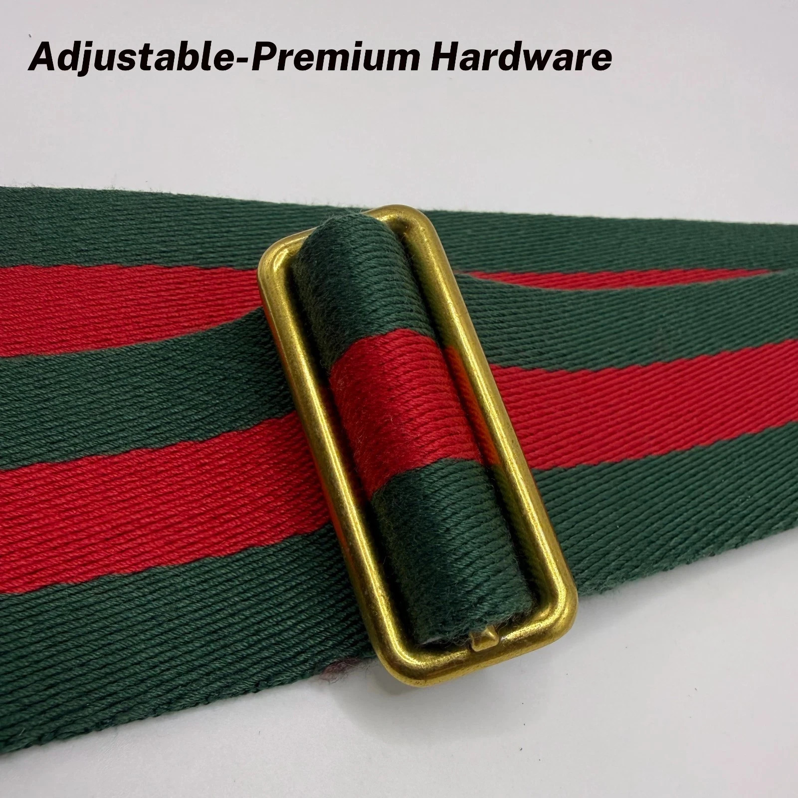New Crossbody Shoulder Strap Gucci Replacement No Logo Green-Brown Web Leather