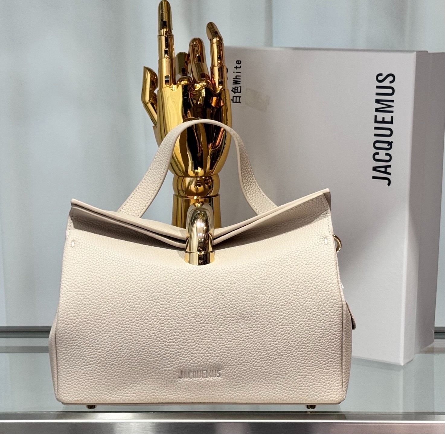 Jacquemus Le Valerie Top Handle Bag Women Grained Leather Shoulder