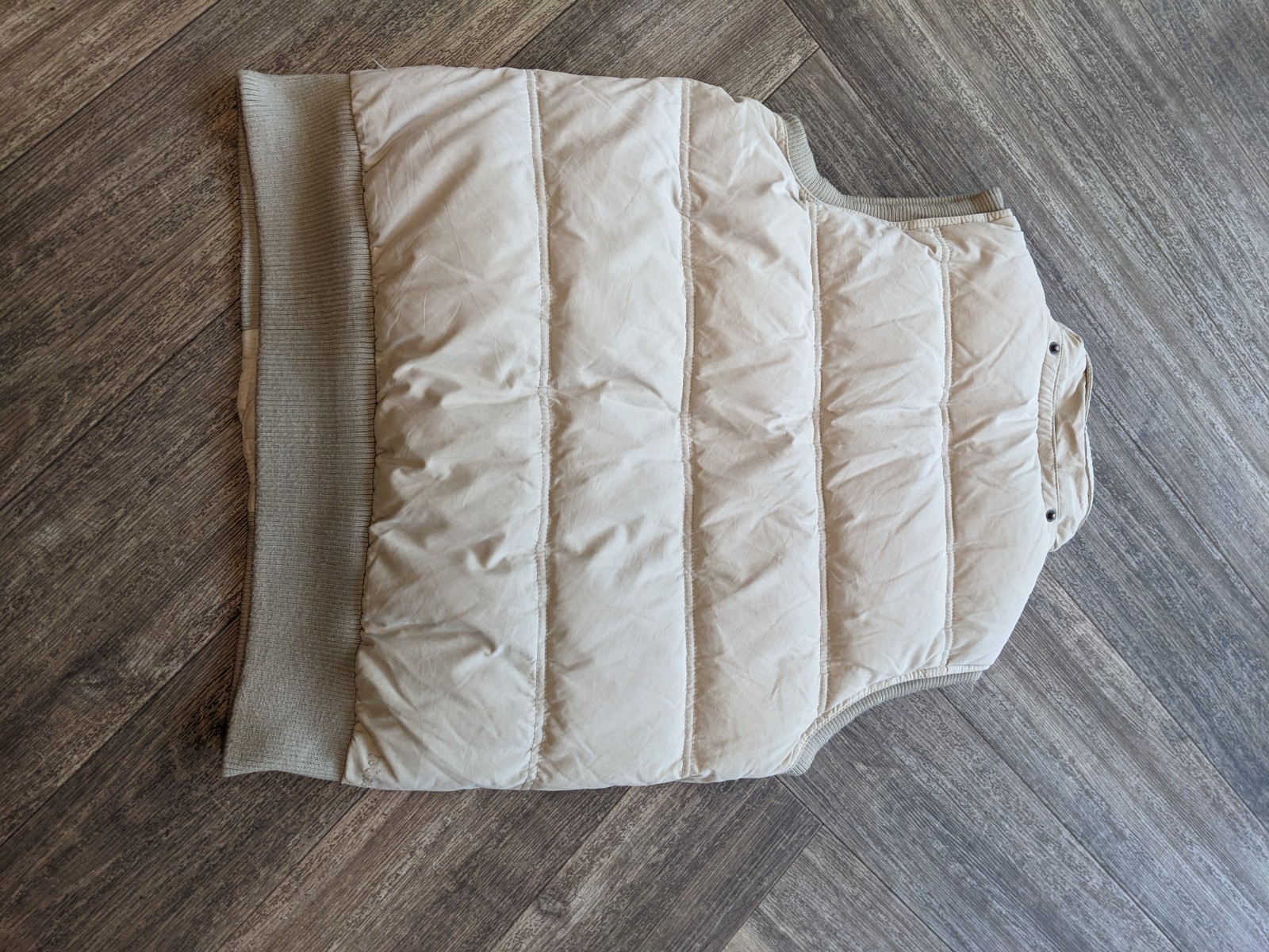 Fat Face Puffer Gilet Beige Women Medium Casual Outdoor Layering Bodywarmer