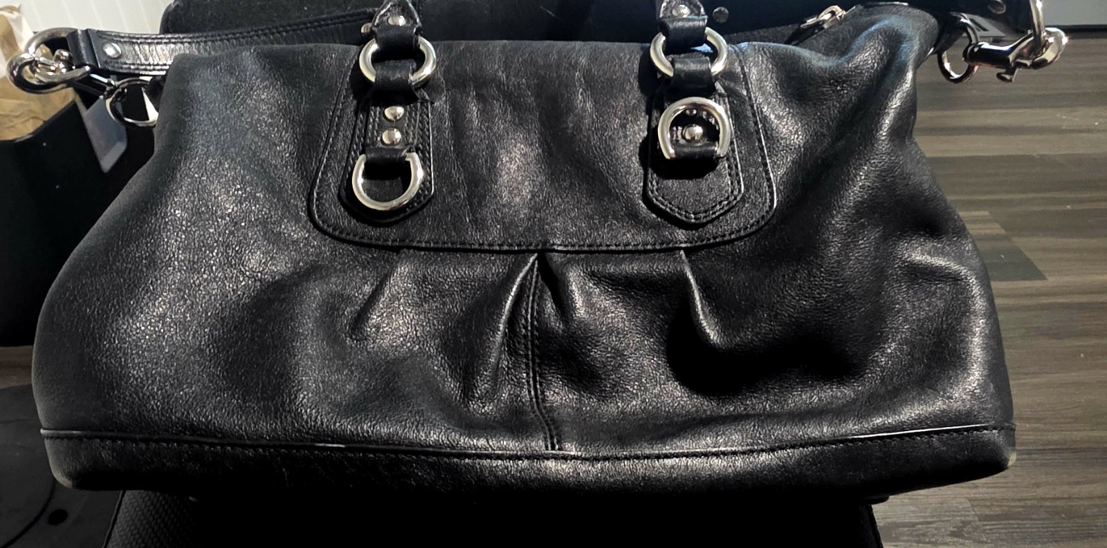 Authentic COACH Black Leather Madison Sophia Satchel G1176-18609 – Gently Used