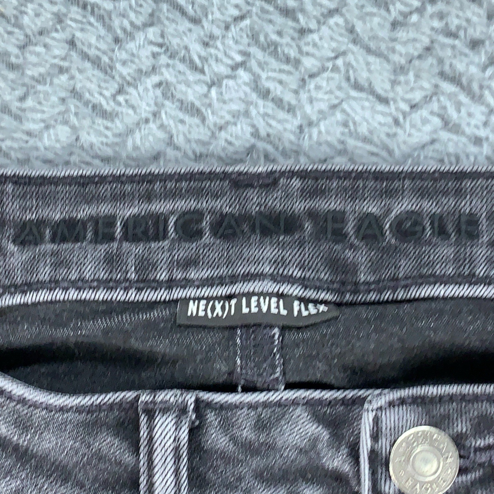 American Eagle Jeans Men’s 28×32 (Fits 28×30) Black Slim Straight Flex Stretch