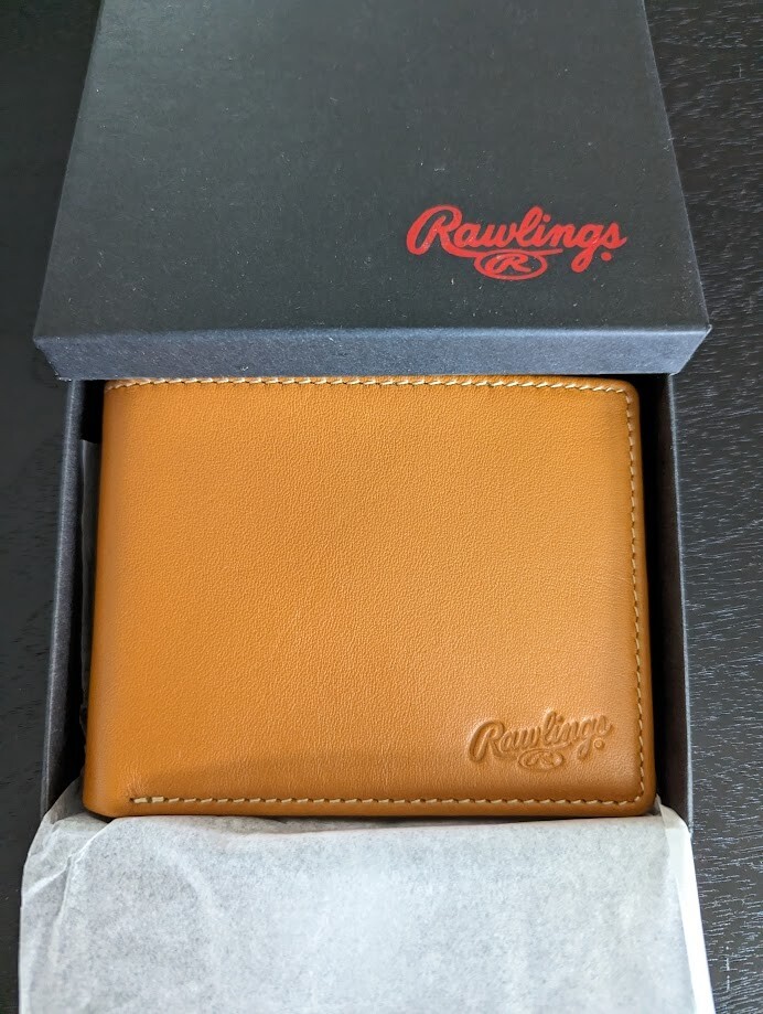 Rawlings Men’s Baseball Leather Heart of the Hide slim Bifold Wallet New