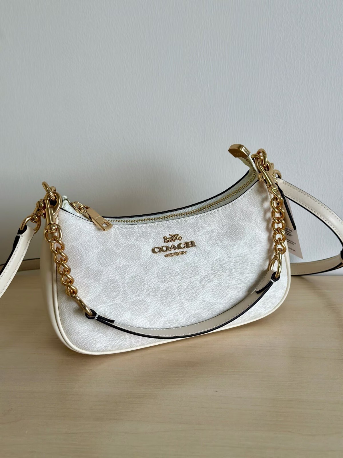 New Coach Teri Shoulder Bag In Signature Canvas Crossbody bag CV933 !