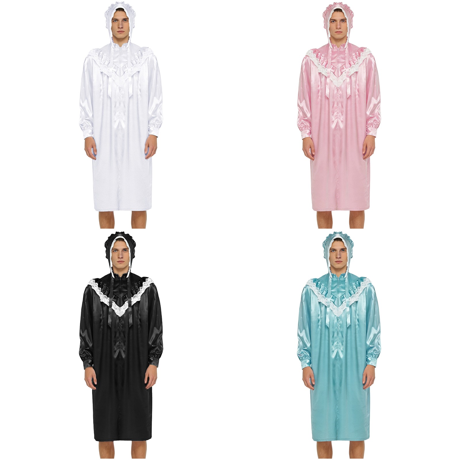 Mens Pajamas Round Neck Nightwear Carnivals Nightgowns Dubai Sleepwear Sleeping