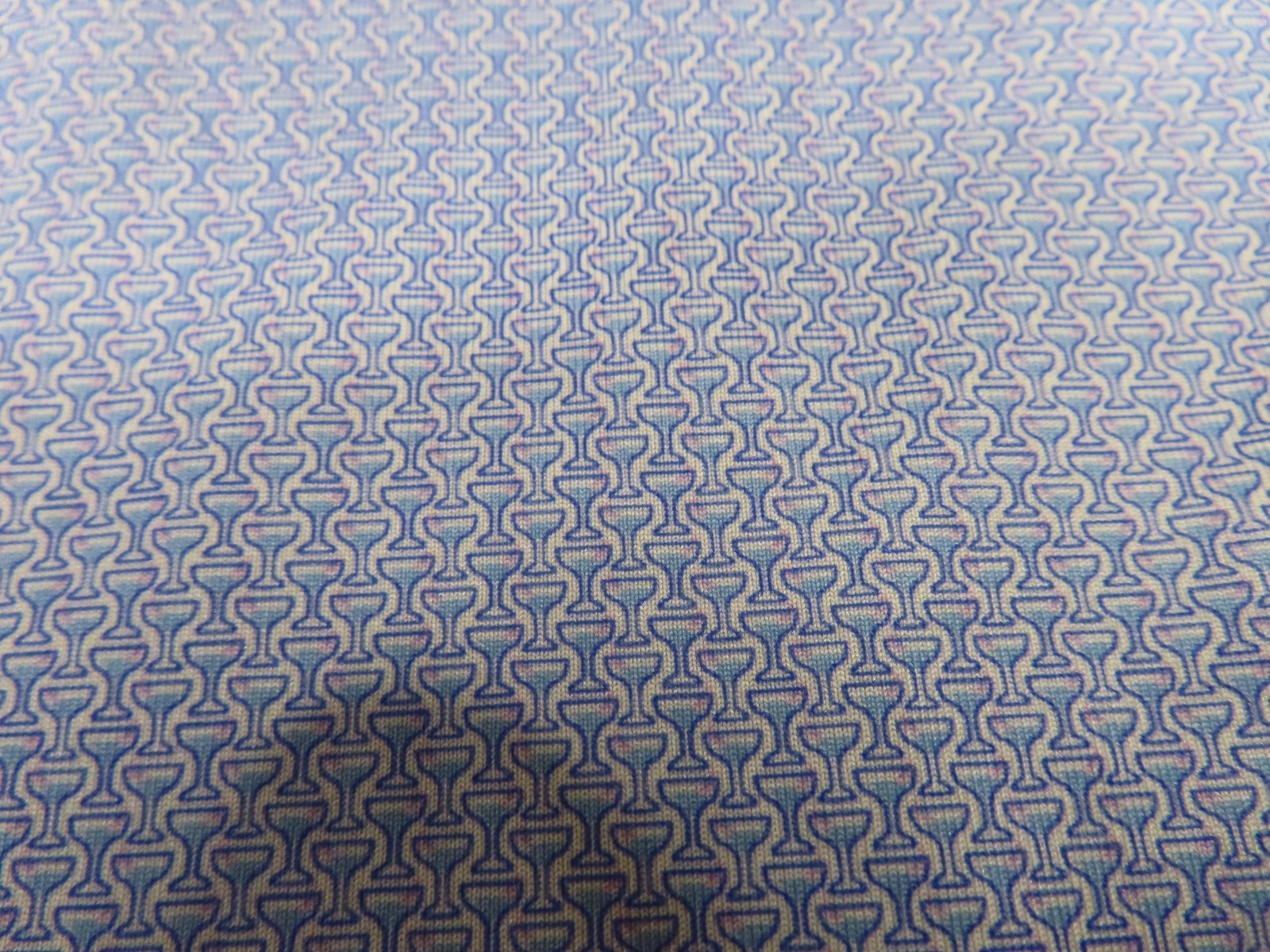 Peter Millar Polo Shirt Mens XL Blue Martini Print Bighorn Golf Performance