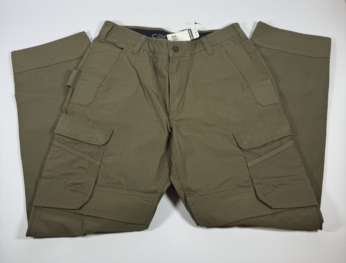 NEW Carhartt Pants Mens 34×32 Steel Cargo Rugged Flex Relaxed Fit 103335 Cordura